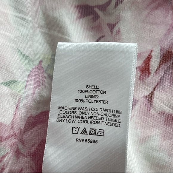 Express Floral V-neck Ruffle Peplum Top Women’s Size XL Pleated Sleeveless - Picture 11 of 11